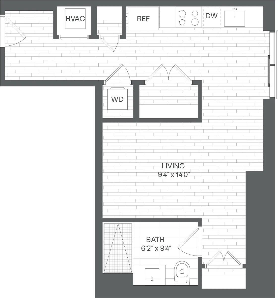 Floor plan Studio-SH