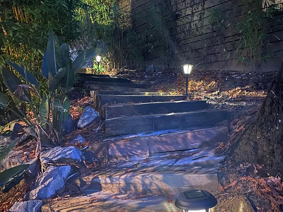 Stairs up to front door