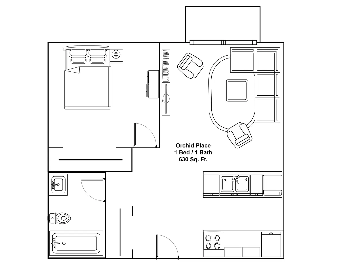Floor plan 1 Bedroom