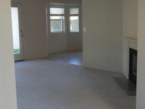 Vaulted Living Room looking toward dining area