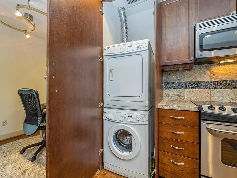discreetly stored washer/dryer