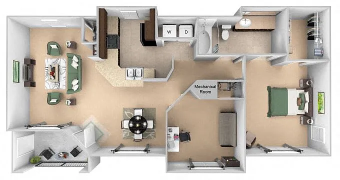 Floor plan A2 (Madison with garage)