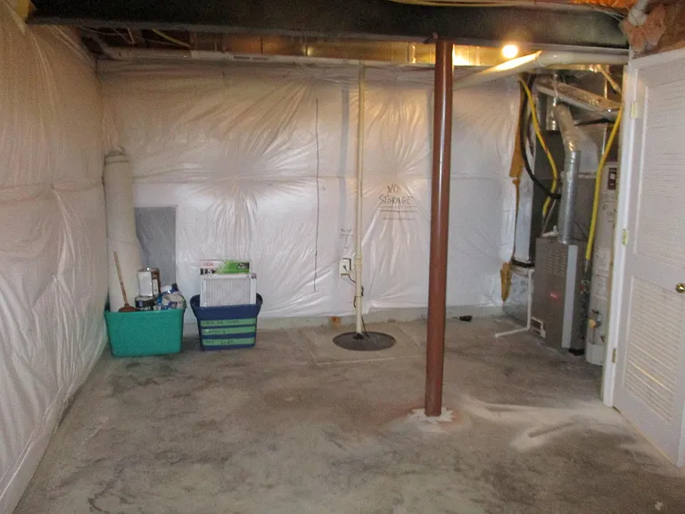 Unfinished portion of lower level