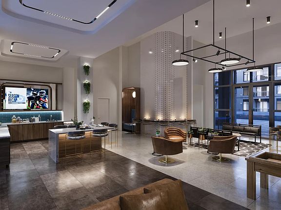 Entertain guests in the clubroom featuring easy pool access, two covered patios with ping pong, and lounge seating.