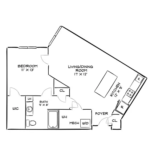 Floor plan Design 1L - W