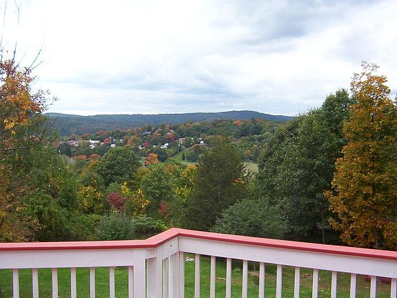 view off back deck in early autumm