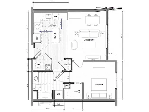 Floor plan 1BR-D
