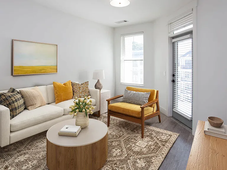 Living Room with Balcony and Hard Surface Flooring
