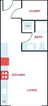Studio, 1 Bath - Apt A Studio, 1 Bath - Apt A