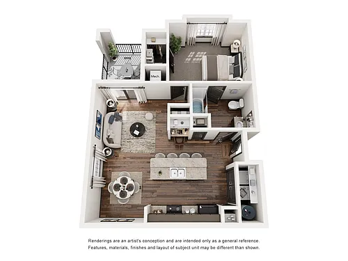 Floor plan 1 Bedroom, 1 Bathroom
