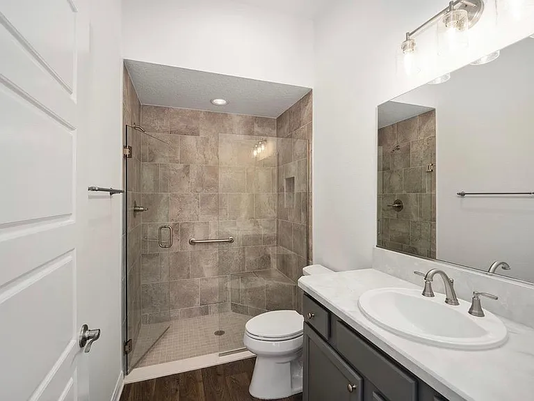 Guest bathroom with full walk in shower