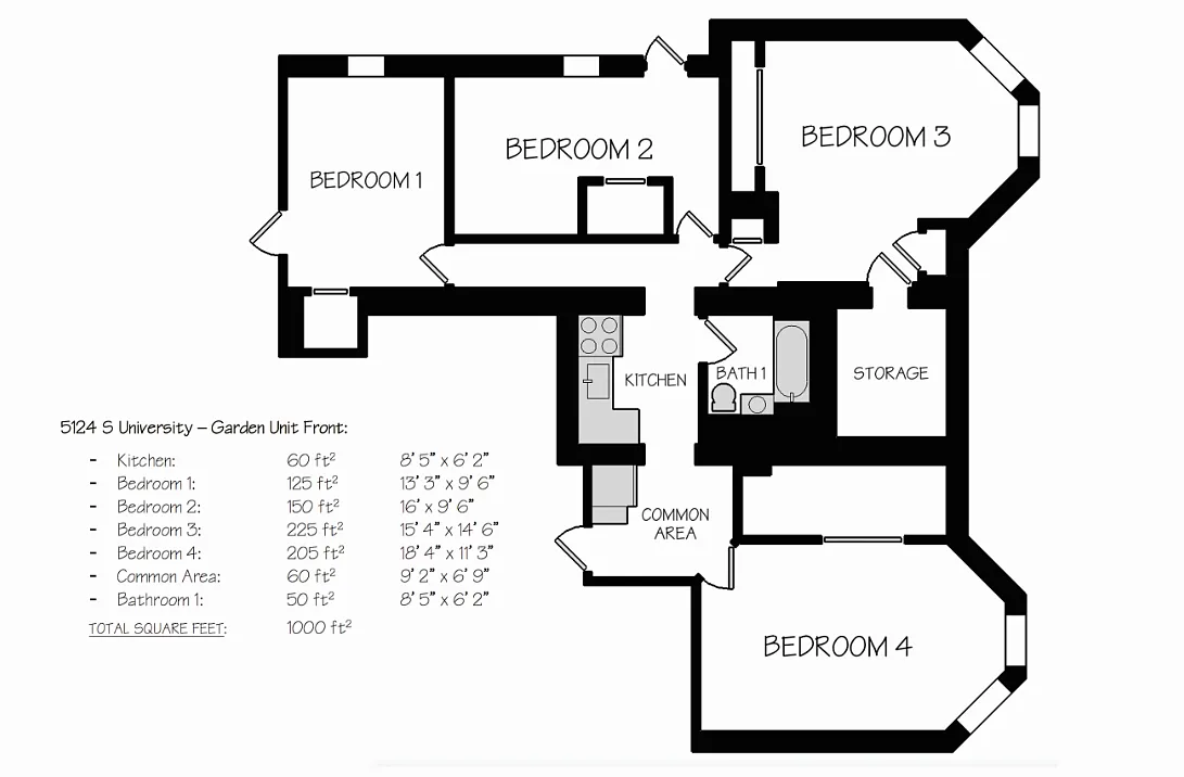 Floor plan Four Bedroom