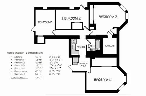 Floor plan Four Bedroom