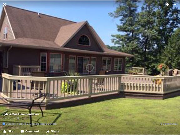 View of deck from back yard