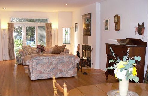from atrium into living room
