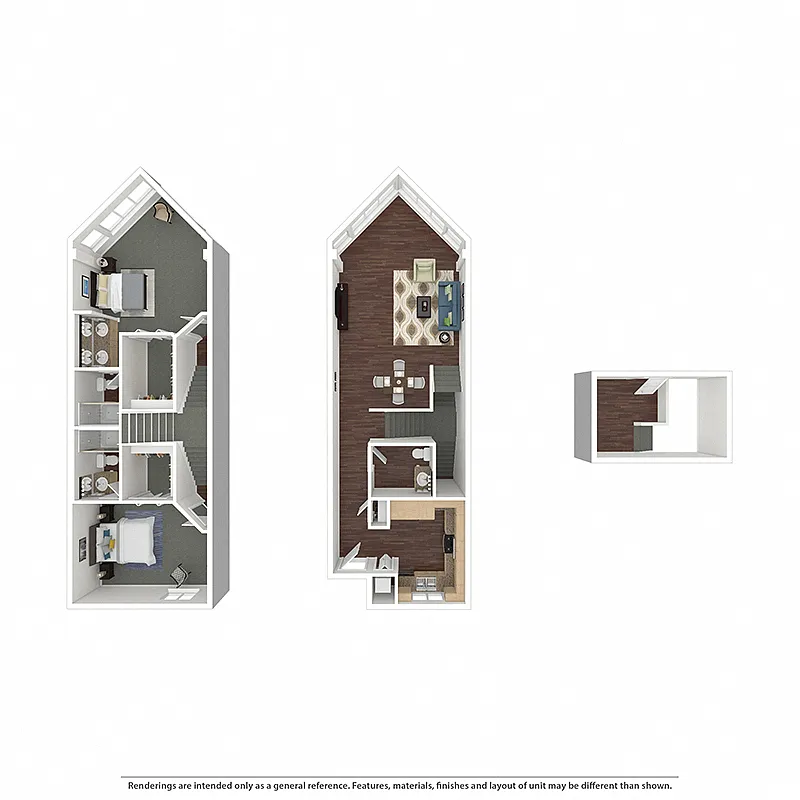 Floor plan Waterfront Two Bedroom Penthouse