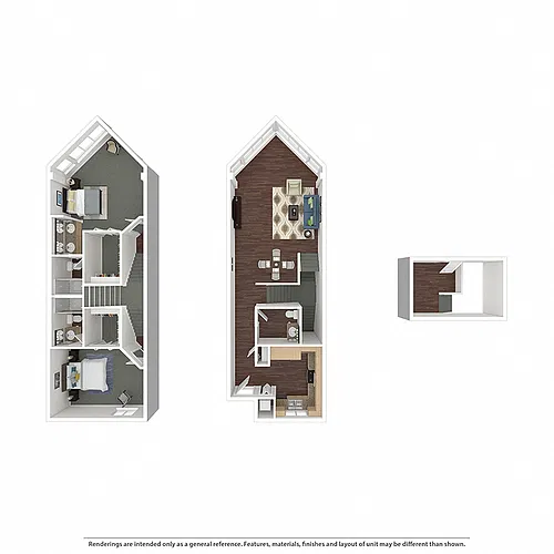 Floor plan Waterfront Two Bedroom Penthouse