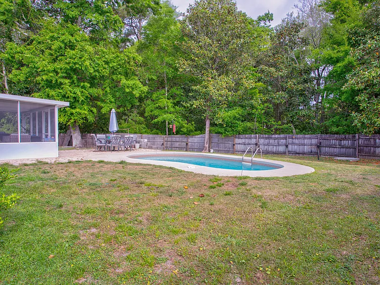 Large backyard