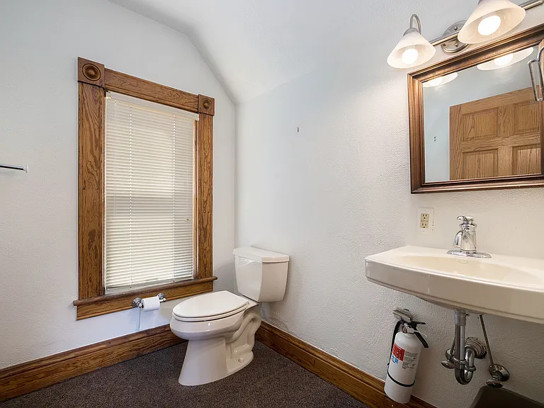 Second Full Bath - Older photo. Shower stall added to left corner. New floors.