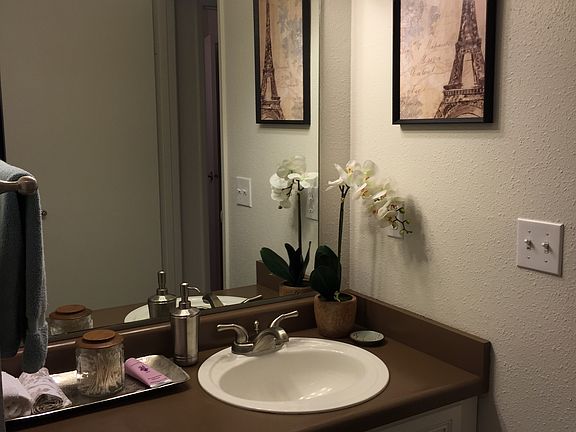 Vanity in master bedroom