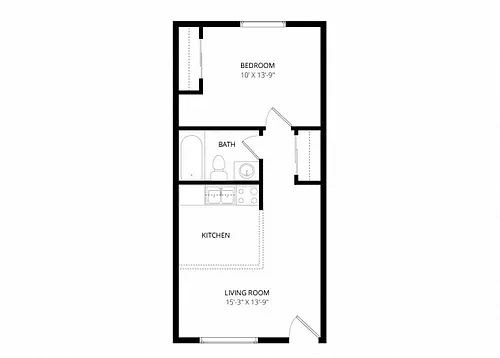 Floor plan 1 bedroom