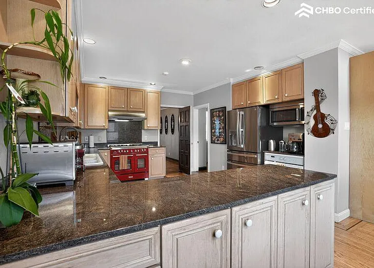 The kitchen is fully equipped