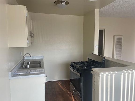 Kitchen area with gas range