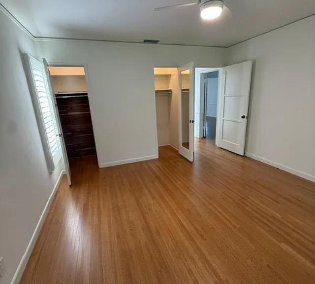 Front bedroom with two closets.
