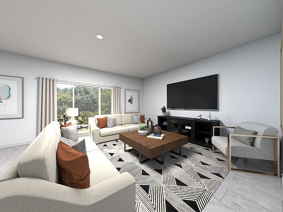 Living room of the Chesapeake floorplan.