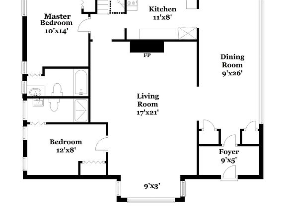 Main level floor plan