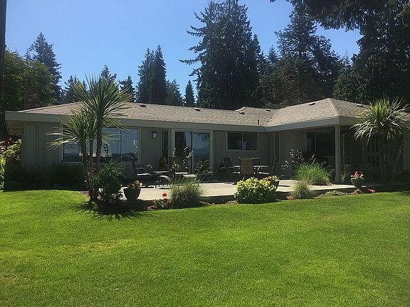 Beachside view of home