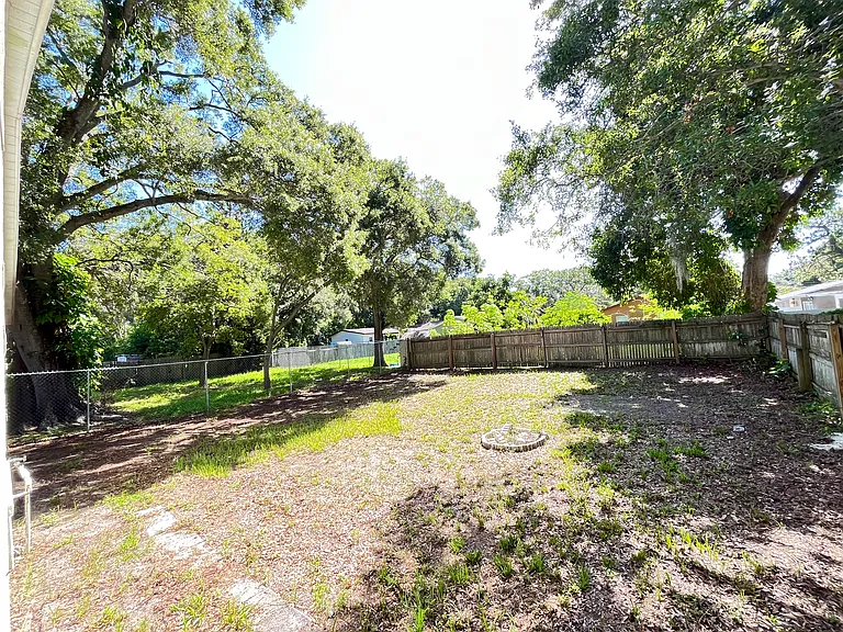 Large backyard