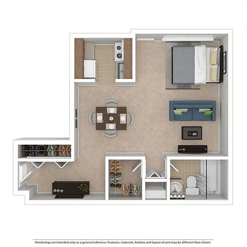 Floor plan Studio Hillside