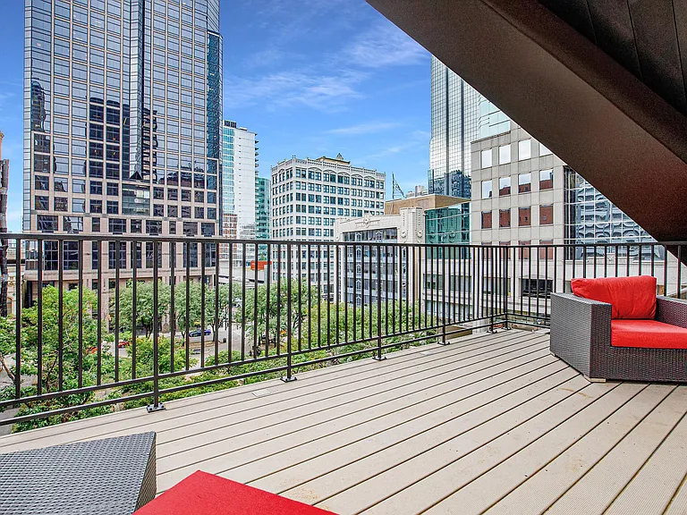 commons deck overlooking park