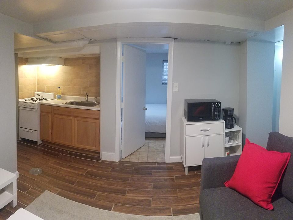 kitchenette opens to main living area
