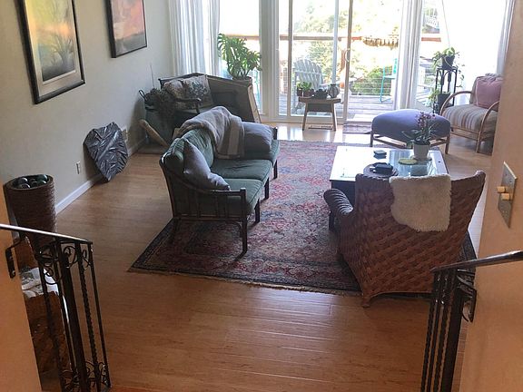 stairs into the living room