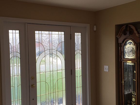 Beautiful leaded glass entry