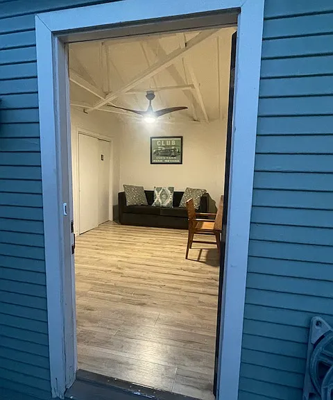 Large work/art studio/rec room with full bath