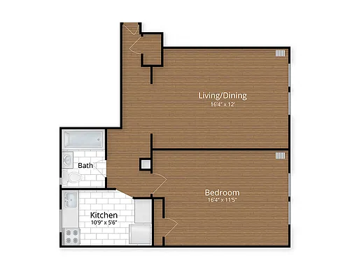 Floor plan One Bedroom