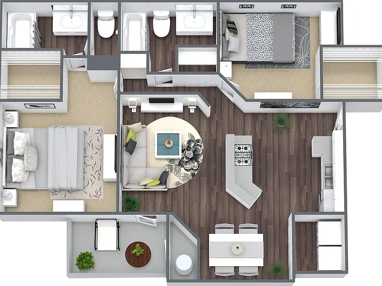 Two Bedroom, Two Bath Two Bedroom, Two Bath