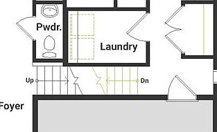 Layout of the first floorplan option