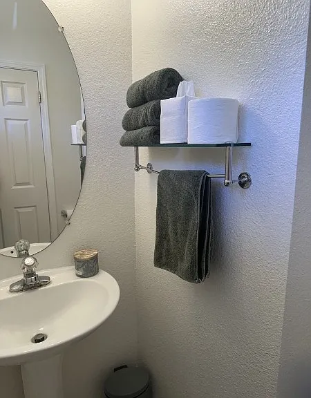 Half bath downstairs for the guests