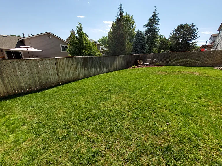 Good backyard size.