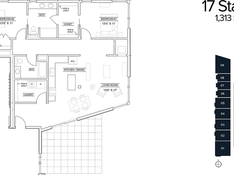 2Bed 2Bath - 1313 Sq Ft 2Bed 2Bath - 1313 Sq Ft
