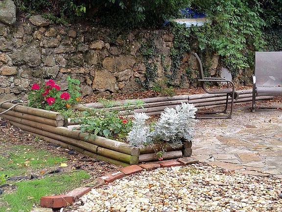 Backyard with patio area