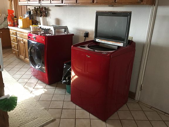 Washer and dryer in the utility room on site