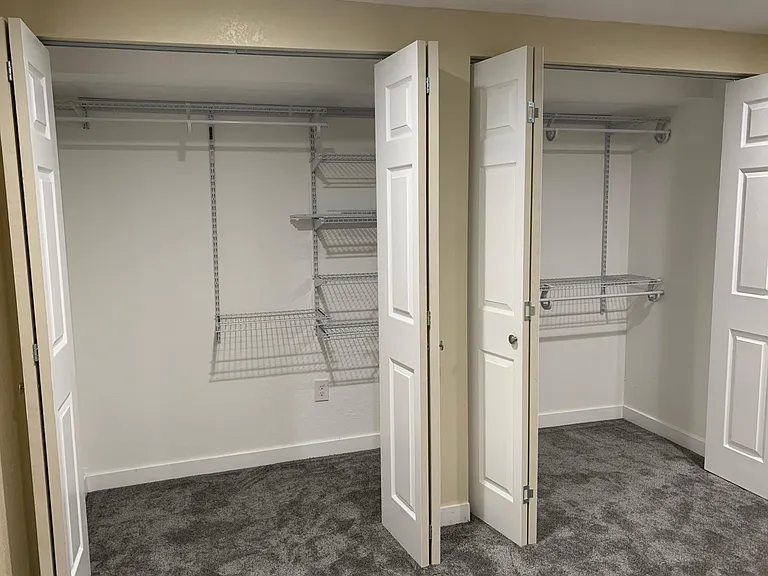 Large walk In closet In the first bedroom 12' by 3' space