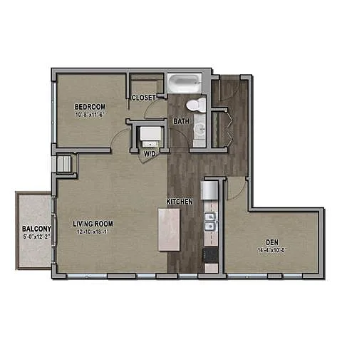 Floor plan 1N-1+Den