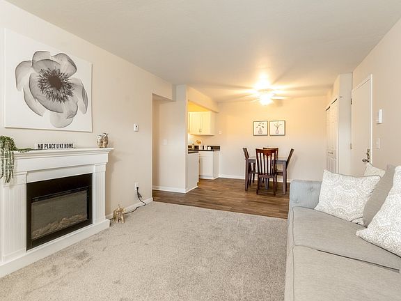 Living Room and Dining Room at Three Oaks