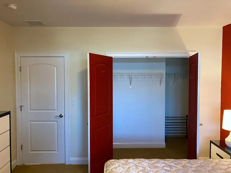 First bedroom walk-in closet.
